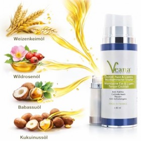 Cocktail Tensor Eye & Lip 80 ml combiné 2 en 1 avec de lacide hyaluronique et du collagène contre les rides et les rides a