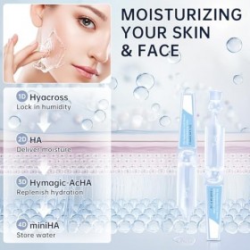 Sérum dacide hyaluronique à 3 % de fioles ultra-hydratantes, 60 tubes dacide hyaluronique, perfection Wake Nature, sérum hy