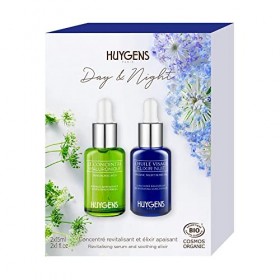 HUYGENS - Le Duo Jour & Nuit - 2 Sérums 15ml Certifiés BIO - Concentré Revitalisant Jour et Elixir Régénérant Nuit - 100% nat