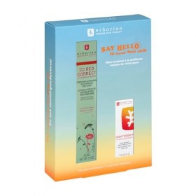 ERBORIAN | Coffret Duo Multi-Perfecteur Anti-Rougeurs | CC RED CORRECT 45ml & Skin Therapy Huile-Sérum Nuit 10ml | Soin Visag