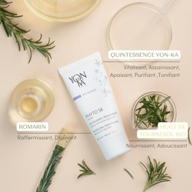 Phyto 58 Yonka 40ml - Crème Nuit Revitalisante pour Peaux Normales à Grasses - Purifie, Régénère et Illumine les Peaux Fatigu