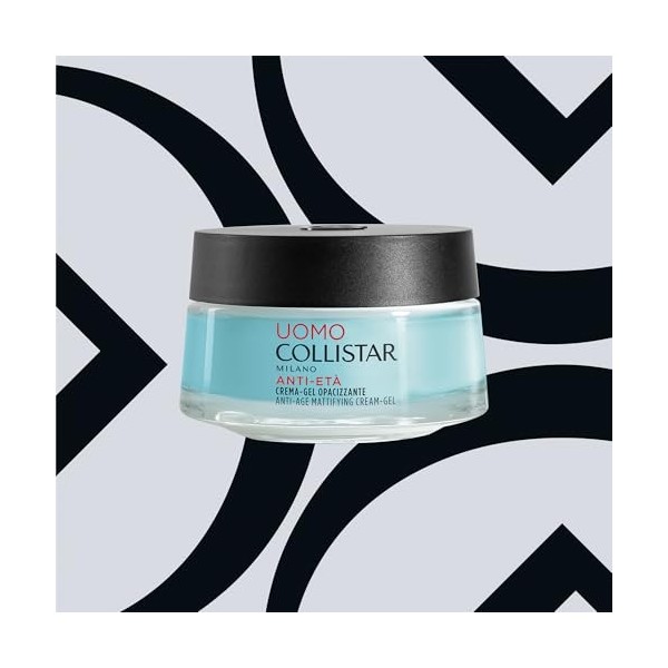 Collistar Gel crème matifiant anti-âge pour le visage spécialement conçu pour les hommes, texture gel crème légère qui pénètr