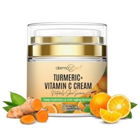 DERMAXGEN Curcuma + 30 % de vitamine C Glow Crème hydratante et réparatrice de la peau, hydratante avec ingrédients biologiqu