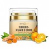 DERMAXGEN Curcuma + 30 % de vitamine C Glow Crème hydratante et réparatrice de la peau, hydratante avec ingrédients biologiqu