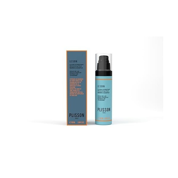 Plisson - Fluide Hydratant Visage - Tous Types de Peaux - 98% d’Ingrédients d’Origine Naturelle, Extrait de Joubarbe, Huile d...