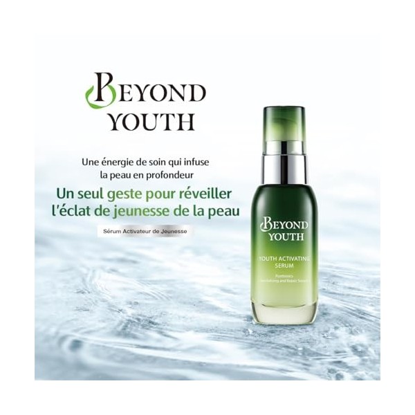 BEYOND YOUTH Sérum Activateur de Jeunesse – Anti-Âge, Lissant & Hydratant, Algues Marines & Postbiotiques – 35 ml