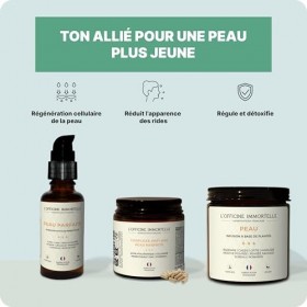 CHALLENGE PEAU PARFAITE 30 JOURS DE LOFFICINE IMMORTELLE | Comble les rides | Hydrate | Protège | Fabriqué en France
