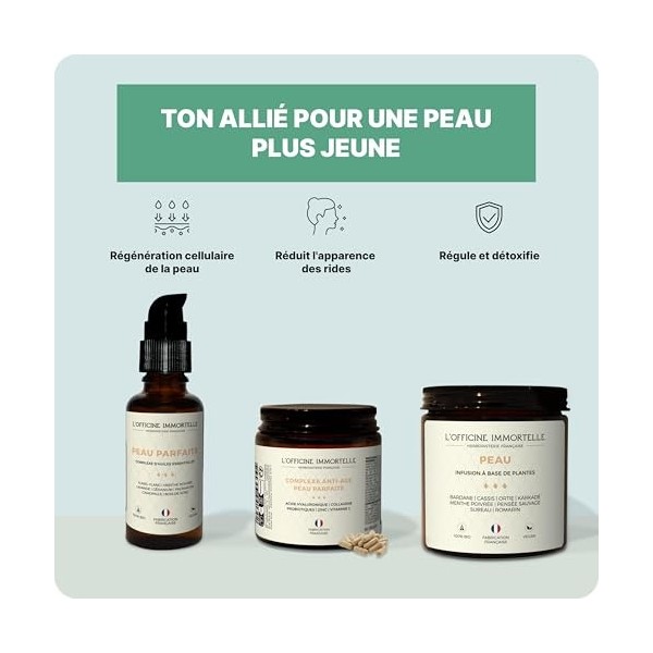 CHALLENGE PEAU PARFAITE 30 JOURS DE LOFFICINE IMMORTELLE | Comble les rides | Hydrate | Protège | Fabriqué en France