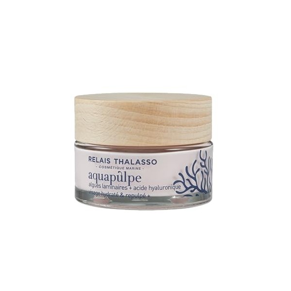 Relais Thalasso Cosmétique® Crème jour Hydratante Aquapulpe-Repulpe–Algue Laminaire+Acide Hyaluronique+Eau de source Marine –