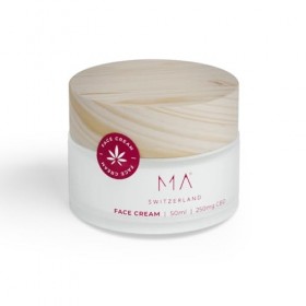 MA Switzerland crème pour le visage CBD hydratante, un sébum anti-âge et régulateur, homme et femme, enrichi de 250 mg de can