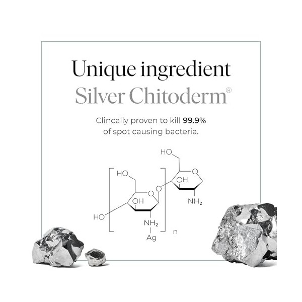 47 Skin Sérum réparateur anti-imperfections et cicatrices enrichi en chitoderme dargent pour tous les types de peau, hydrata