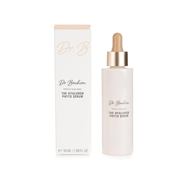 Dr. Bouhon - The Hyaluron Phyto Sérum 50 ml – Sérum pour le visage avec acide hyaluronique 4 fois, phytoestrogènes et zinc 