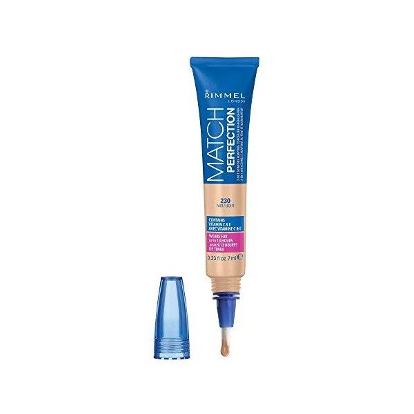 RIMMEL - Match Perfection 2-in-1 Concealer and Highlighter 230 Fair Light - 0.23 fl. oz. 7 ml Anti-cernes / Correcteurs