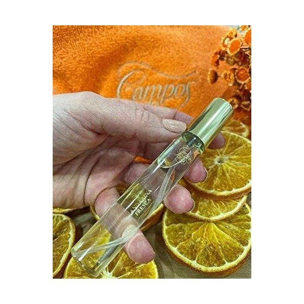 PARFUM DE POCHE pour Femme CAMPOS DE IBIZA à la Mandarine printanière – senteur Vivifiante, Traditionnelle et Naturelle –Flac