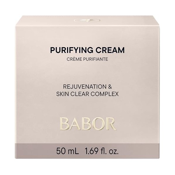 BABOR SKINOVAGE Crème purifiante pour le visage pour peaux à imperfections, soin du visage clarifiant et raffermissant les po