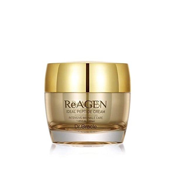 DR.ORACLE ReAGEN Ideal Peptide Cream Gold Anti Aging Skin Care Hydratant - Anti-Rides Raffermissant pour Peau Sèche 1,35 oz ...