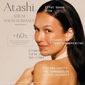 Atashi Antioxidant | Sérum booster sublimé hautement efficace | Éclaire la peau, réduit les rides et calme les rougeurs. Effe