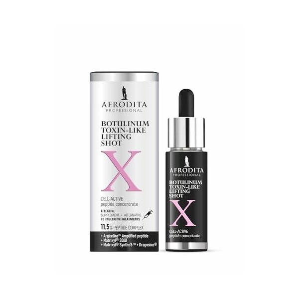 Afrodita Professional X Lifting Shot Sérum visage peptidique anti-rides effet lissant et raffermissant pour rides d’expressio...