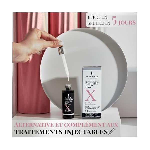 Afrodita Professional X Lifting Shot Sérum visage peptidique anti-rides effet lissant et raffermissant pour rides d’expressio...