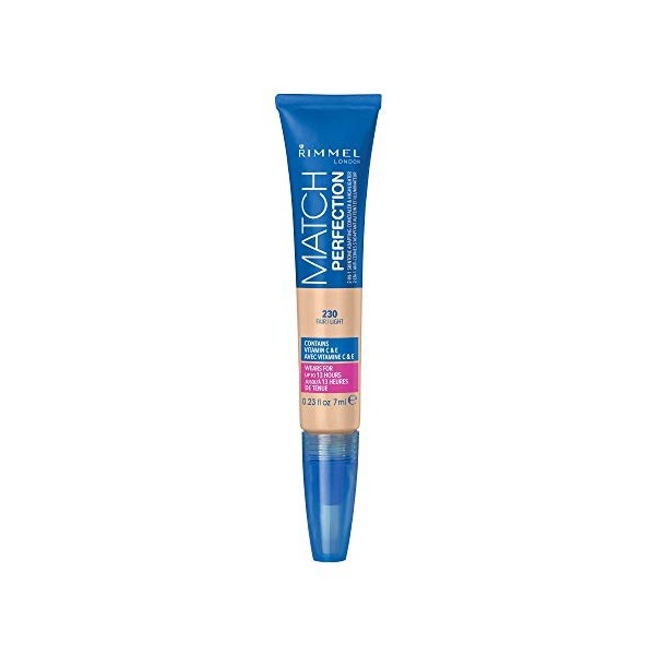 RIMMEL - Match Perfection 2-in-1 Concealer and Highlighter 230 Fair Light - 0.23 fl. oz. 7 ml 