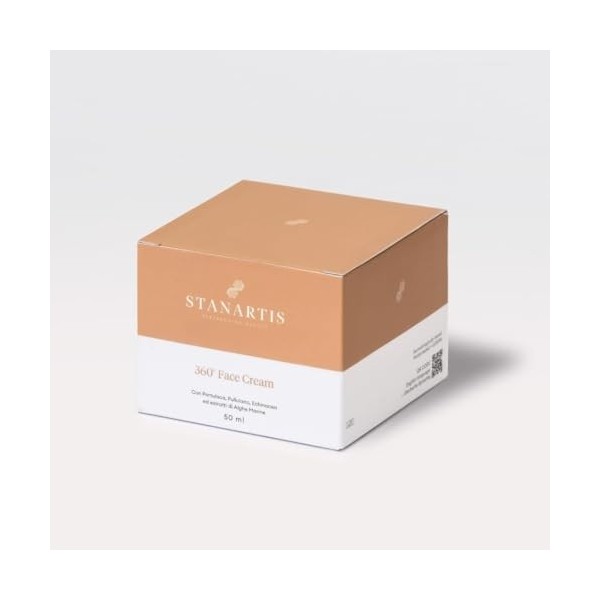Stanartis - Crème Visage Hydratante 360 FACE CREAM – Action Apaisante, Anti-inflammatoire et Anticomédogène avec Astaxanthine...