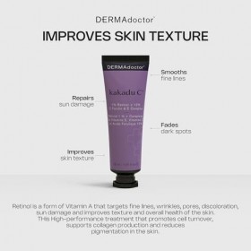 Crème anti-âge du complexe DERMAdoctor Kakadu C 1% Retinol + 12% C Ferulic & E 1.01 fl.oz Crème Jour et Nuit