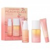 OLEHENRIKSEN ORIGINAL PEACH GLACE PLUMPING TRIO Kit de soin avec niacinamide et vitamine C Vegan 50 ml + 15 ml + 12 ml