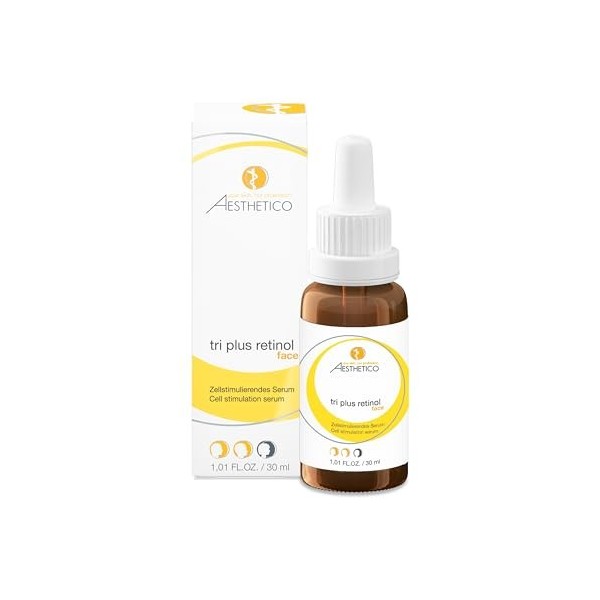 AESTHETICO Ti plus retinol Sérum Correcteur intensif avec rétinol, palmitate de rétinyle, bakuchiol et extraits végétaux, amé