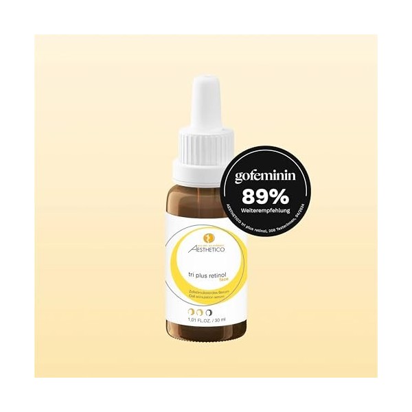 AESTHETICO Ti plus retinol Sérum Correcteur intensif avec rétinol, palmitate de rétinyle, bakuchiol et extraits végétaux, amé