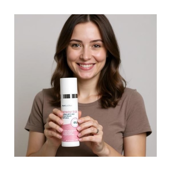 NutriSolution RenovÂge Crème Visage Anti-Âge – Réduction Avancée des Rides & Raffermissement avec les actifs Brevetés Ideali ...