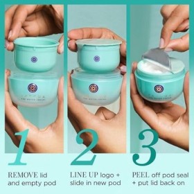 Tatcha The Water Cream Refill 50 ml - Gel léger hydratant pour le visage pour peaux normales à grasses - Crème hydratante res...