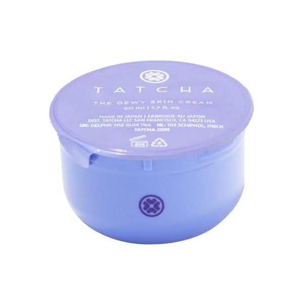 Tatcha The Dewy Skin Cream Refill 50 ml - Crème hydratante riche pour une peau éclatante et repulpée - Avec Purple Rice japon...