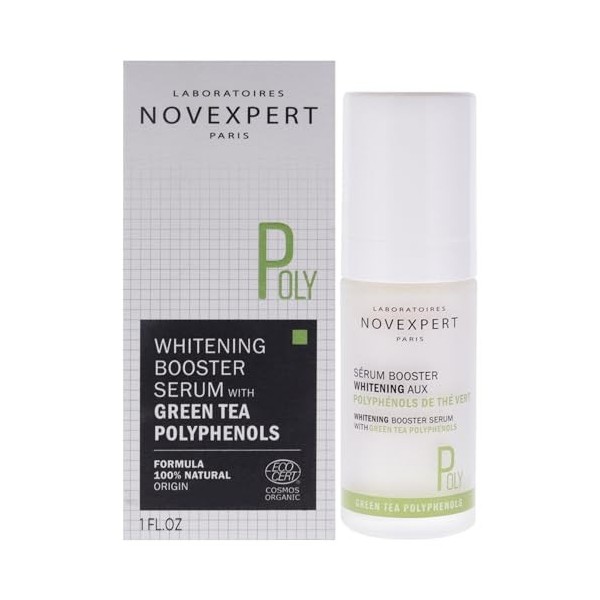 Withening Booster Serum with Green Tea Polyphenols by Novexpert for Women - 1 oz Serum