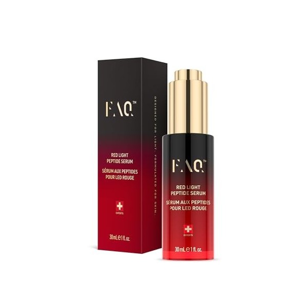 FAQ Red Light Peptide Serum – Sérum visage au collagene et acide hyaluronique, hydratant pour femmes, hommes, soin LED optimi...