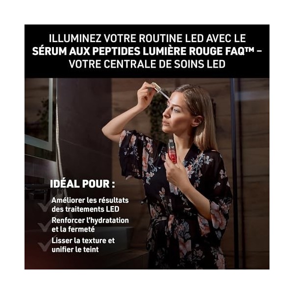 FAQ Red Light Peptide Serum – Sérum visage au collagene et acide hyaluronique, hydratant pour femmes, hommes, soin LED optimi...