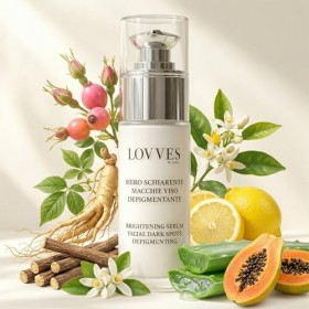 LOVVES Sérum Visage Antitaches, Éclaircissant, Haute Cosmétique Naturelle, Dépigmentant, Réduit les Hyperchromies de la Peau,...