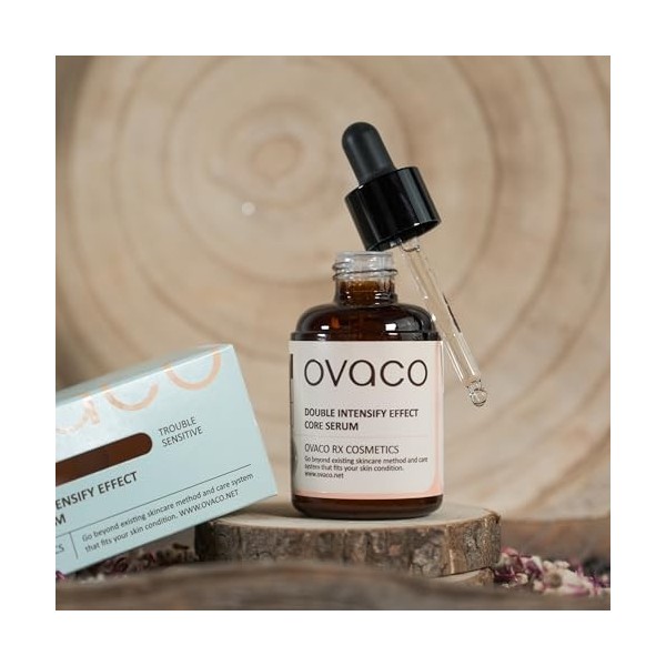 Ovaco - Sérum Double Intensify | Sérum Équilibrant Peau Sensible à Imperfections | Soin Apaisant Peau Acnéique Sensible | Rég...