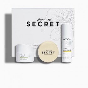 PIN UP SECRET - Coffret Visage Essentiels - Savon Secret Teint Précieux, Peeling et Crème Sans Huile - 3 produits - Peaux Mix...
