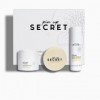 PIN UP SECRET - Coffret Visage Essentiels - Savon Secret Teint Précieux, Peeling et Crème Sans Huile - 3 produits - Peaux Mix...