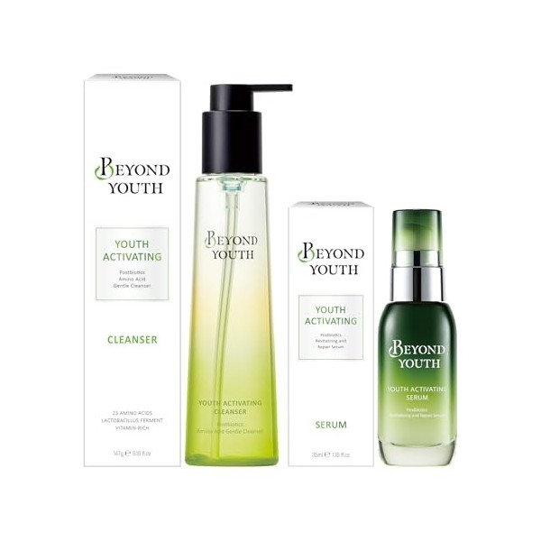 BEYOND YOUTH Gel Nettoyant Activateur de Jeunesse –147g + BEYOND YOUTH Sérum Activateur de Jeunesse – 35ml Crème Jour et Nuit