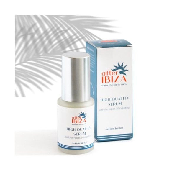 After Ibiza Sérum visage de haute qualité, effet lifting avec vitamines C, B3 et E, hydratation Crème Jour et Nuit