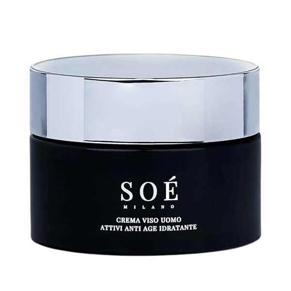 Crème Visage Antiage Homme Proudly Made in Italy, Acide Hyaluronique, Collagène, Bave descargot réduit les signes du vieilli ...