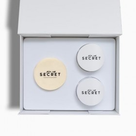 PIN UP SECRET - Coffret Visage Essentiels - Savon Secret Teint Précieux, Peeling et Crème Précieuse - 3 produits - Peaux Irri...