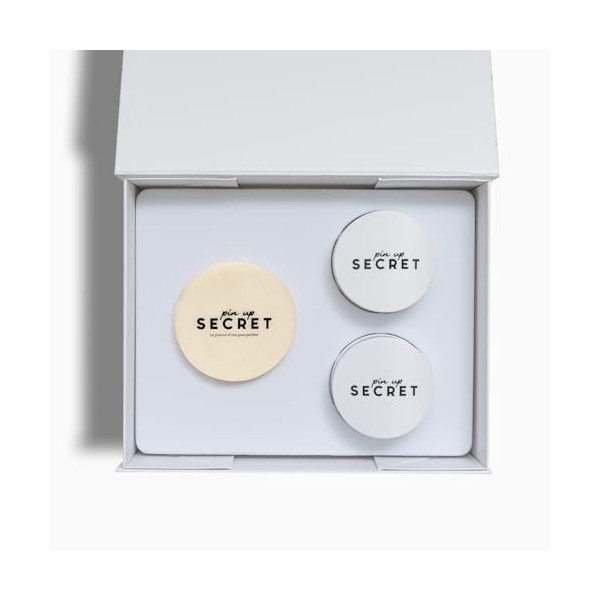 PIN UP SECRET - Coffret Visage Essentiels - Savon Secret Teint Précieux, Peeling et Crème Précieuse - 3 produits - Peaux Irri...