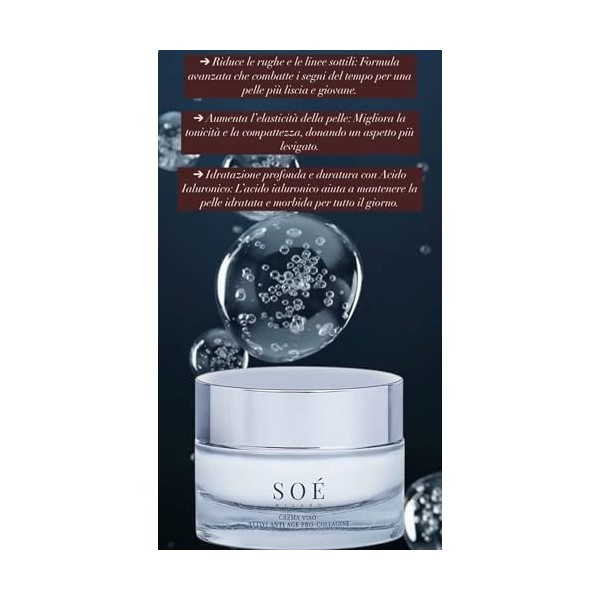 Crème anti-âge pour le visage, anti-âge, collagène, hydratant, avec acide hyaluronique, réduit les rides et ridules jour et n...