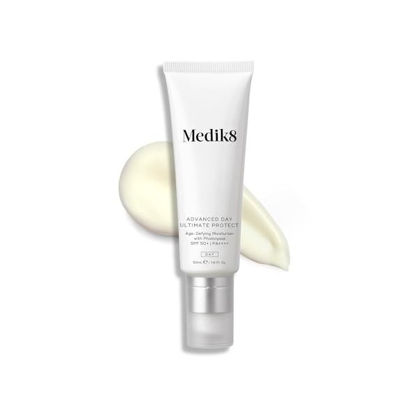 Medik8 Advance Day Ultimate Protect - SPF 50+ Hydratant Anti-Âge avec Photolyase SPF 50+ PA++++ - Protection UV Hydratante et...