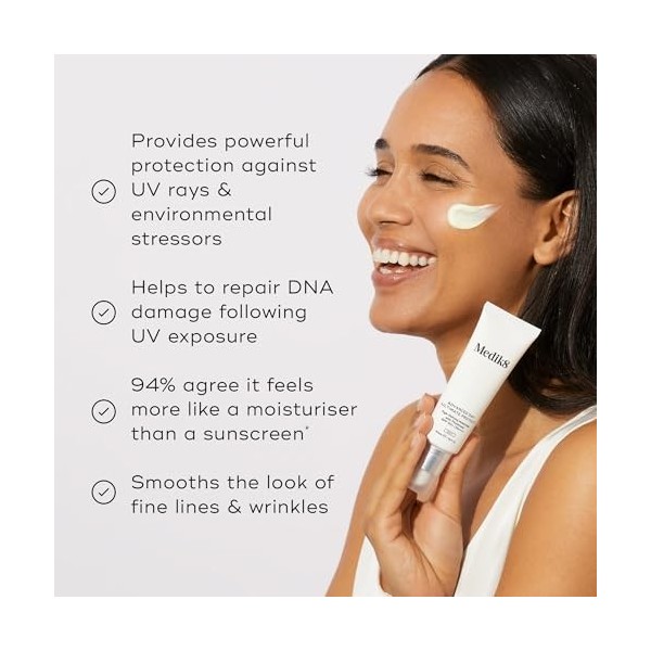 Medik8 Advance Day Ultimate Protect - SPF 50+ Hydratant Anti-Âge avec Photolyase SPF 50+ PA++++ - Protection UV Hydratante et...