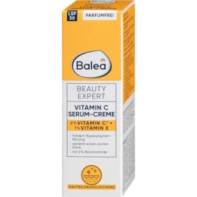 Balea Lot de 2 soins de la peau Beauty Expert Vitamine C, crème sérum SPF 30, protection UVA, atténue lhyperpigmentation, hy