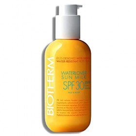 Biotherm, Waterlover Protection Solaire SPF 30, Lait Solaire Contre Rayons UVA et UVB, Waterproof, Sans Traces Blanches, Éco-...