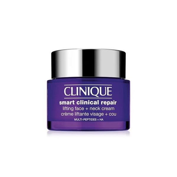 Clinique Smart Clinical Repair Crème Liftante Visage + Cou aux Peptides 9% + Acide Hyaluronique | Anti-Âge + Hydratant Crème ...